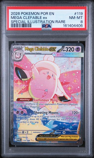 2026 Mega Clefable ex POR 119/088 PSA NM-MT 8-1