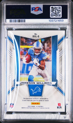 2022 XR Jamison Williams Ricky XL Orange /25  RXL-8 PSA 8-2