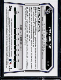 2026 Bowman Chrome Ethan Holliday Green Auto /99 #CPA-EH-2
