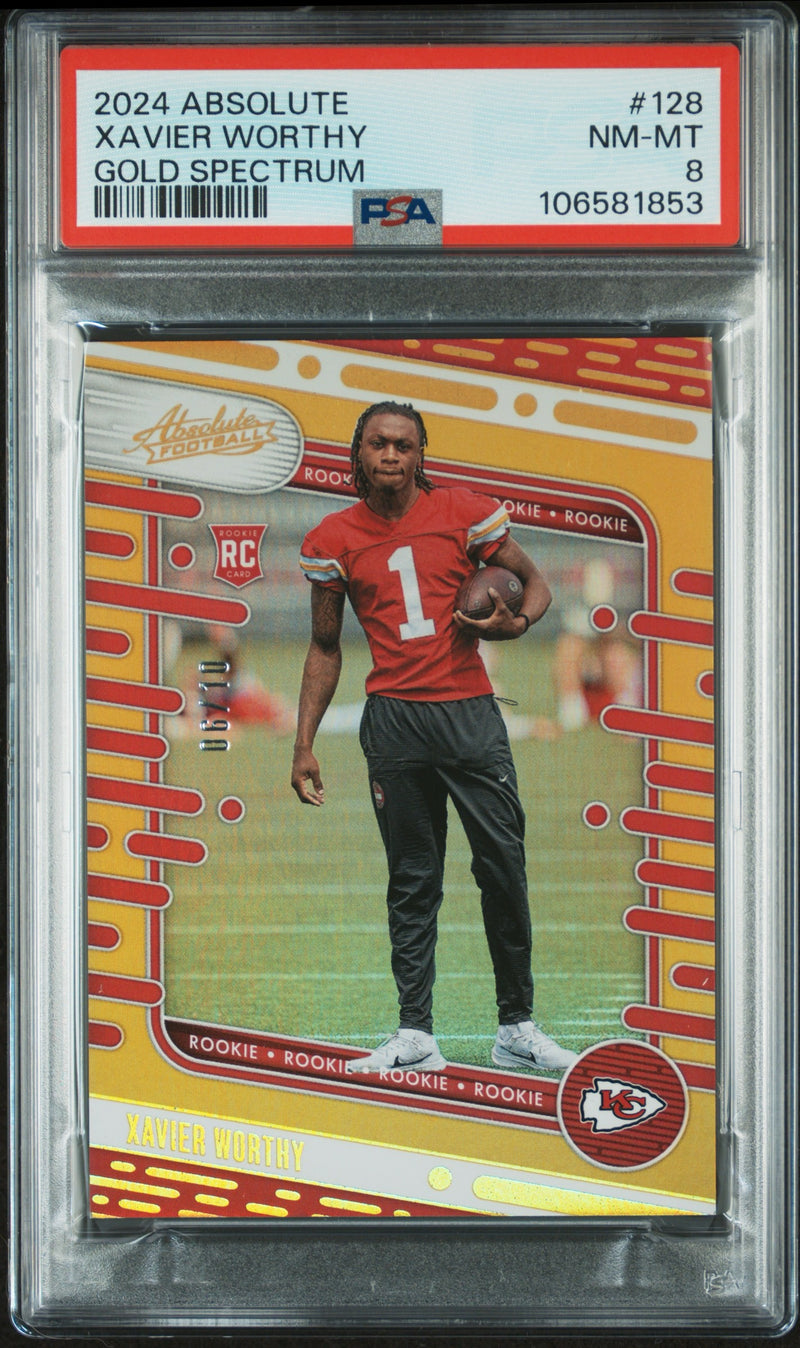 2024 absolute Xavier worthy gold spectrum PSA 8 /10-1