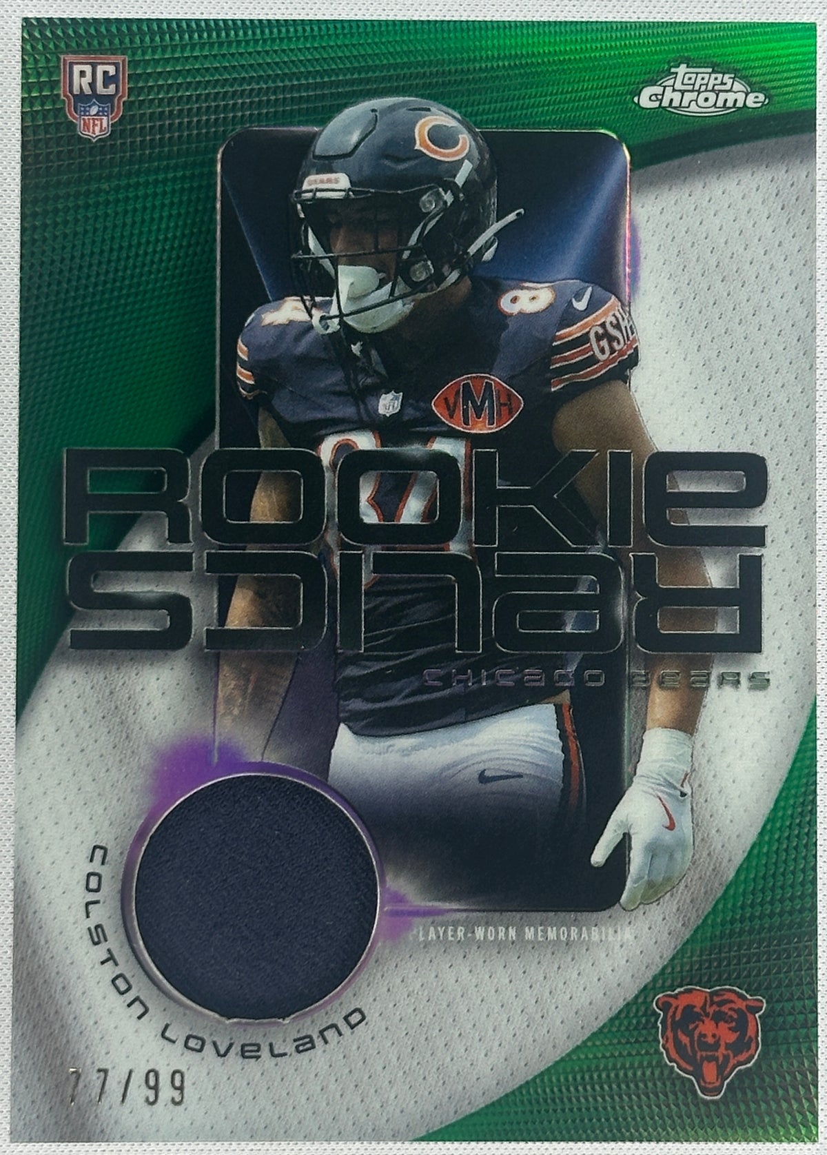 2025 Topps Chrome Colston Loveland Rookie Relics RC /99 #RR-CL