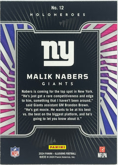 2024 Illusions Malik Nabers HoloHeroes Rookie RC #12-2