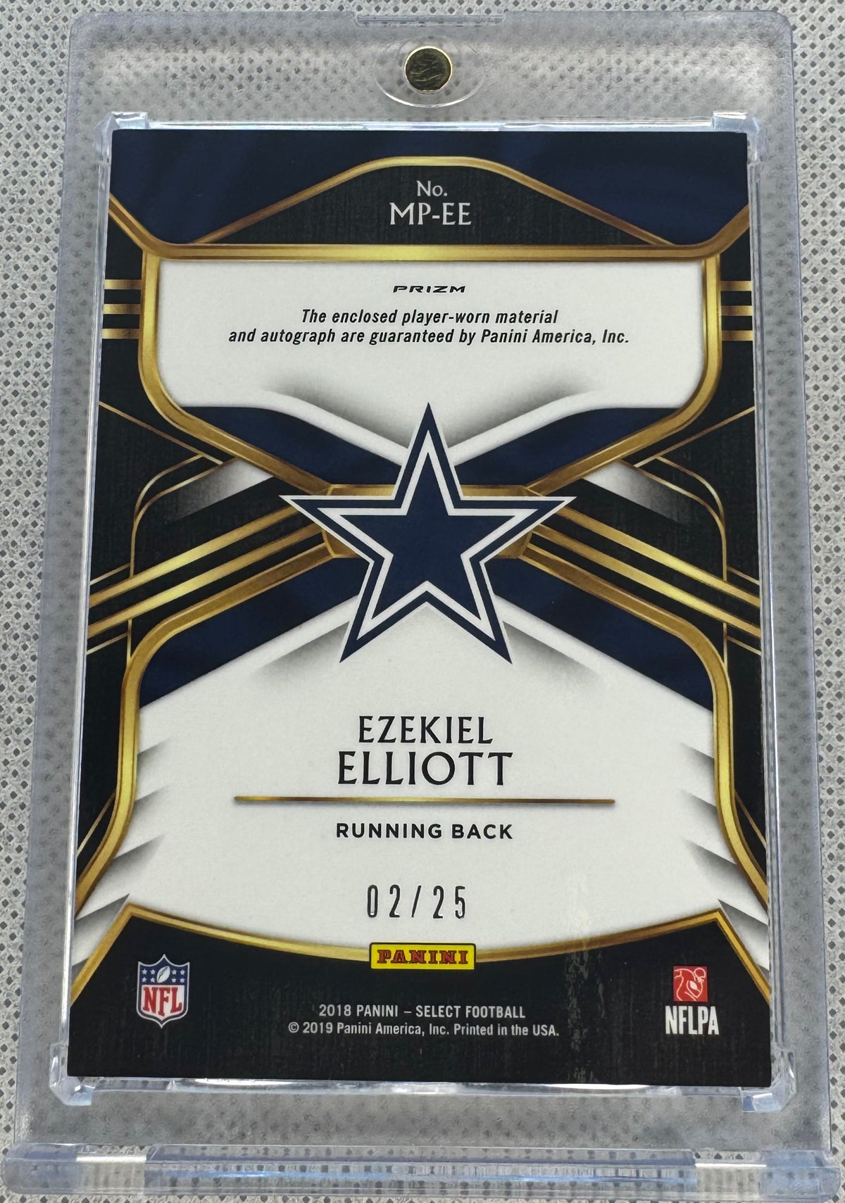 2018 Panini Select Ezekiel Elliott Blue /25 #MP-EE-2