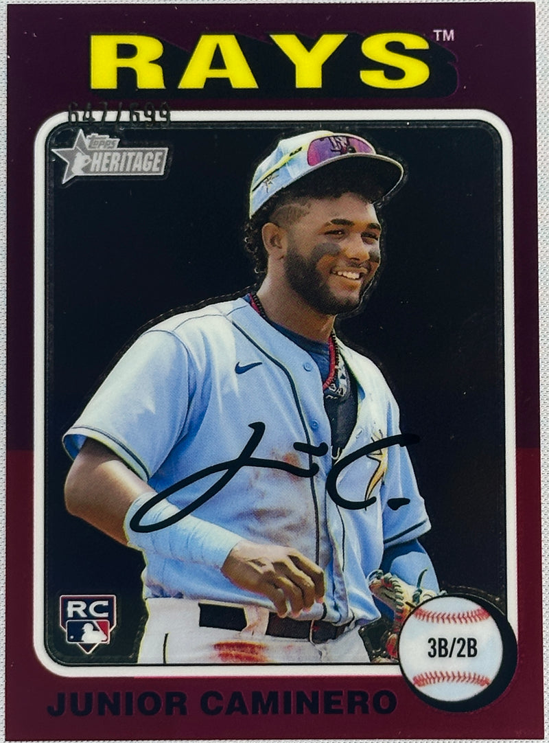 2024 Topps Heritage Junior Caminero Rookie RC /699 #267-1