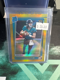 2021 Donruss, Trevor Lawrence press proof gold-1