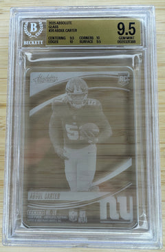 2020 Absolute Glass Abdul Carter #26 BGS 9.5-1
