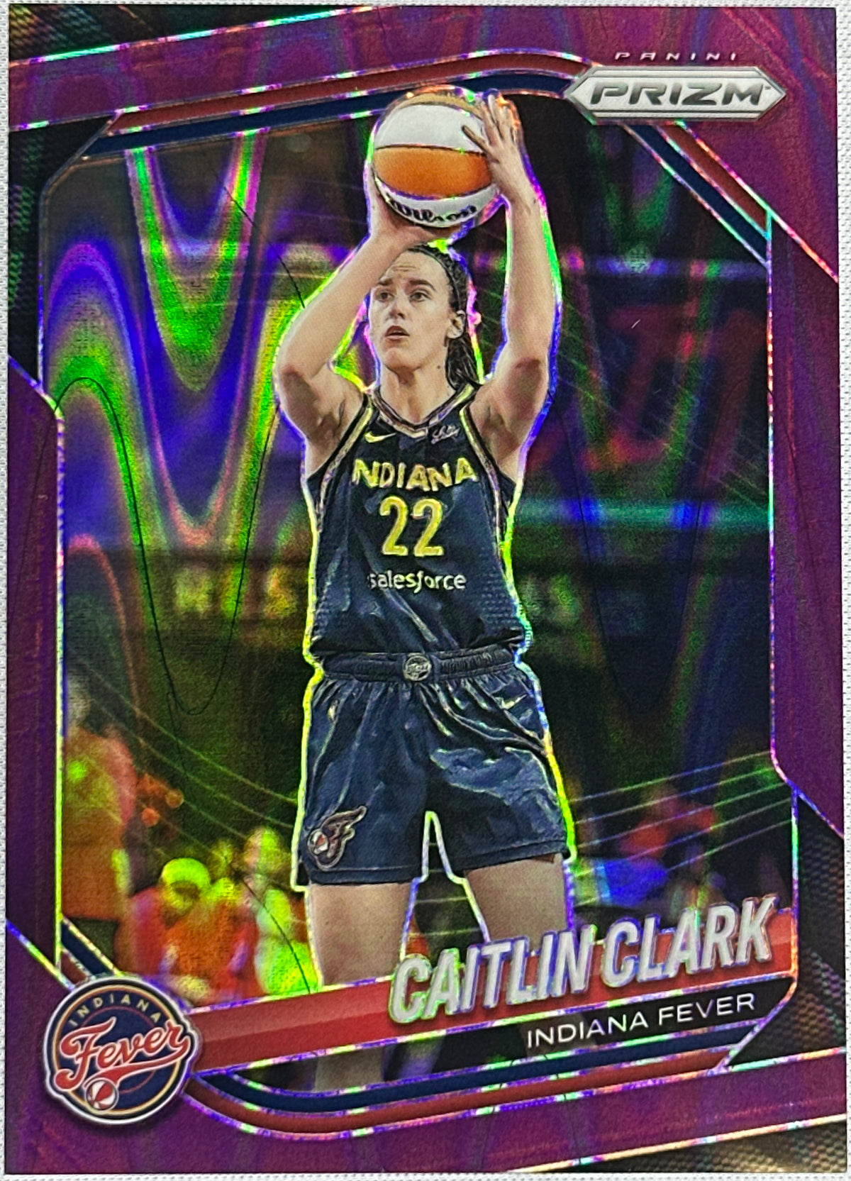 2025 WNBA Prizm Caitlin Clark Purple Seismic /175 #22-1