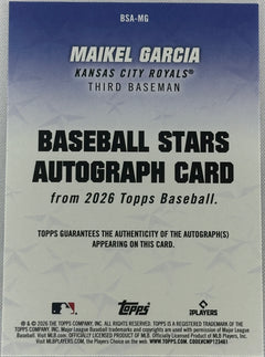 2026 Topps Maikel Garcia Auto #BSA-MG-2
