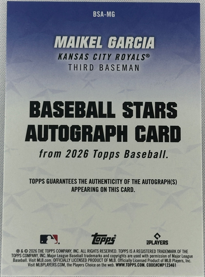 2026 Topps Maikel Garcia Auto #BSA-MG-2