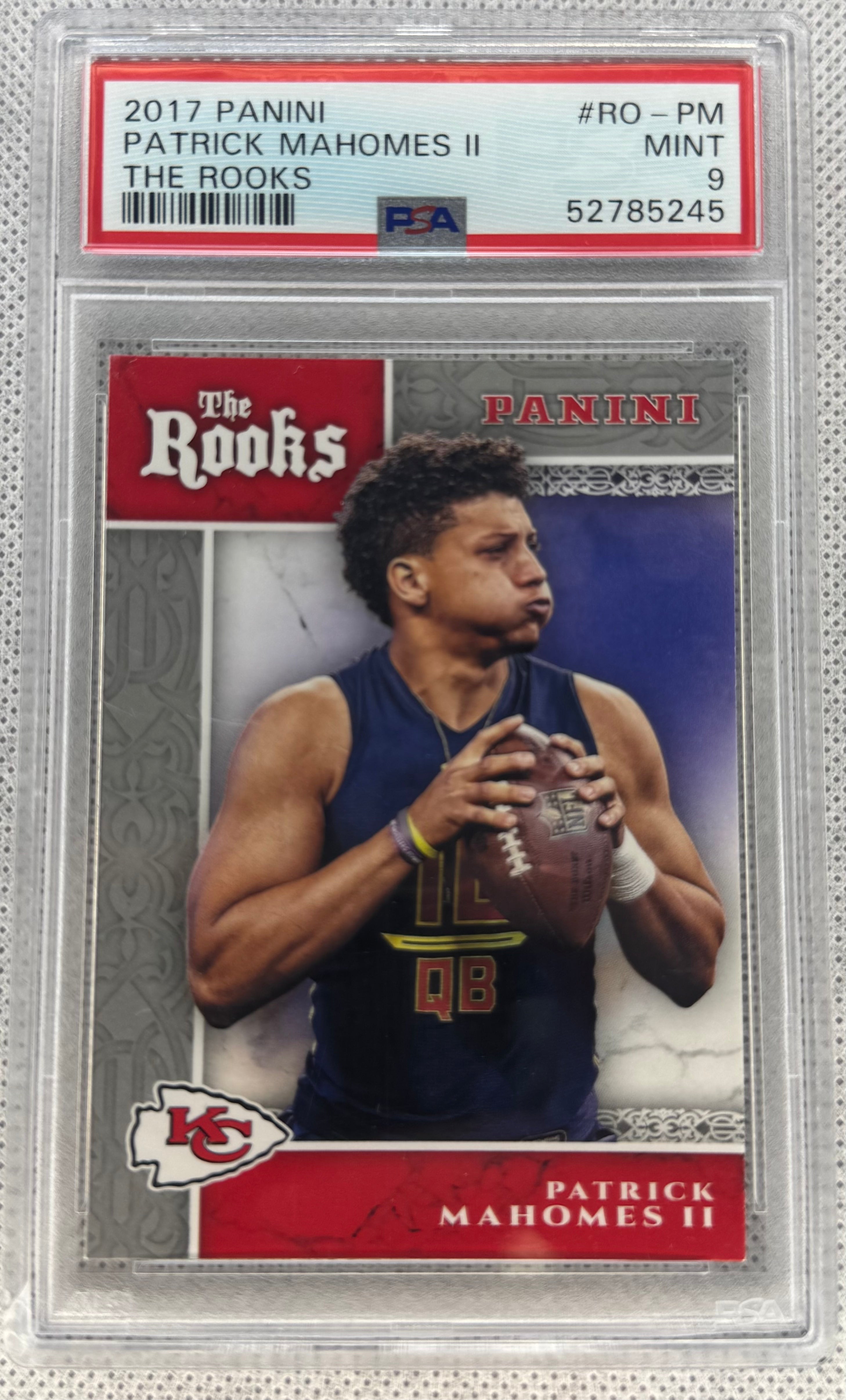 2017 Panini Patrick Mahomes The Rooks #RO-PM PSA 9