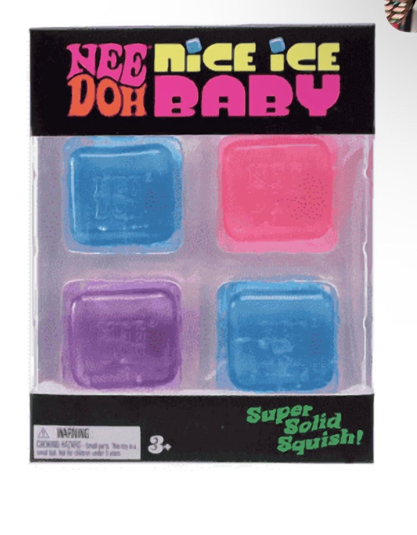 NeeDoh Nice Ice Baby - 4 Pack Ice Cube Squishies