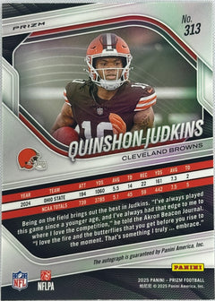 2025 Prizm Quinshon Judkins Rookie RC Auto #313-2