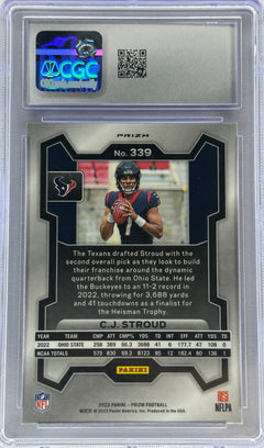 2023 Panini Prizm CJ Stroud Silver Rookie RC CGC 10 #339-2