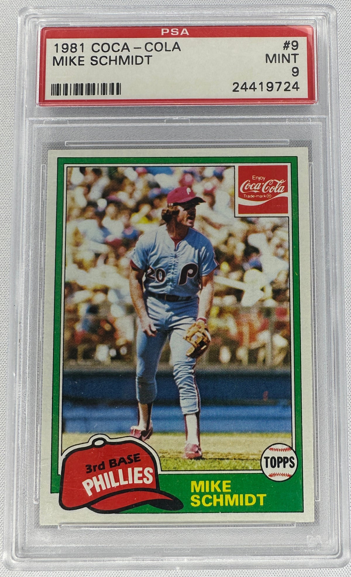 1981 Coca-Cola Mike Schmidt PSA 9 #9