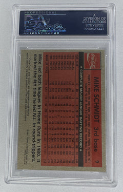 1981 Coca-Cola Mike Schmidt PSA 9 #9-2
