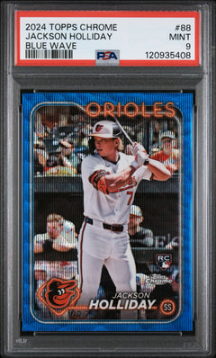 2024 Topps Chrome Jackson Holliday Blue Wave /75 PSA 9 #88-1