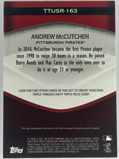 2011 Topps Andrew McCutchen Triple Threads /36 #TTUSR-163-2