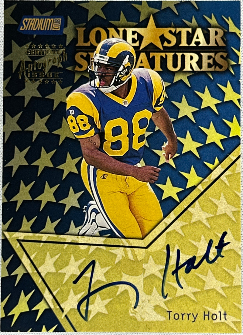 1999 Topps Stadium Club Torry Holt Lone Star Signatures Auto #LS11-1