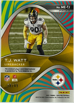 2021 Spectra Prizm T.J. Watt Mesmerizing Patch /49 #ME-TJ-2