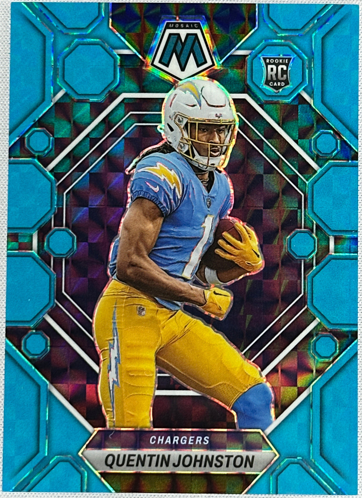 2023 Mosaic Quentin Johnston Reactive Blue Rookie RC /15 #356-1