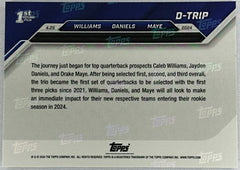 2024 Topps Now Caleb Williams/Jayden Daniels/Drake Maye Rookie RC #D-Trip-2