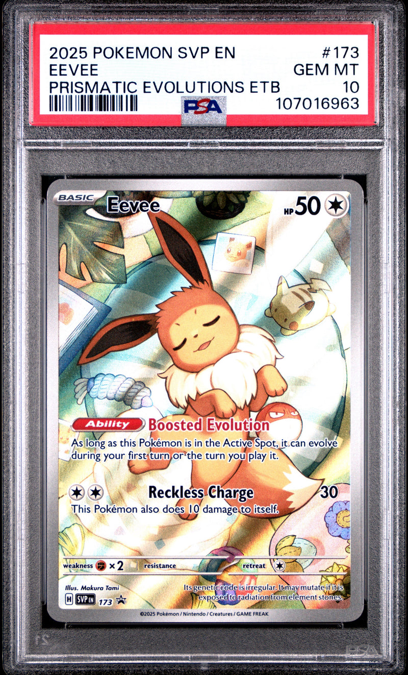 2025 Pokémon Prismatic Evolutions Eevee ETB Promo PSA 10 #173-1