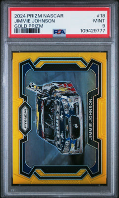 2024 PRIZM Jimmie Johnson Gold /10 PSA 9-1