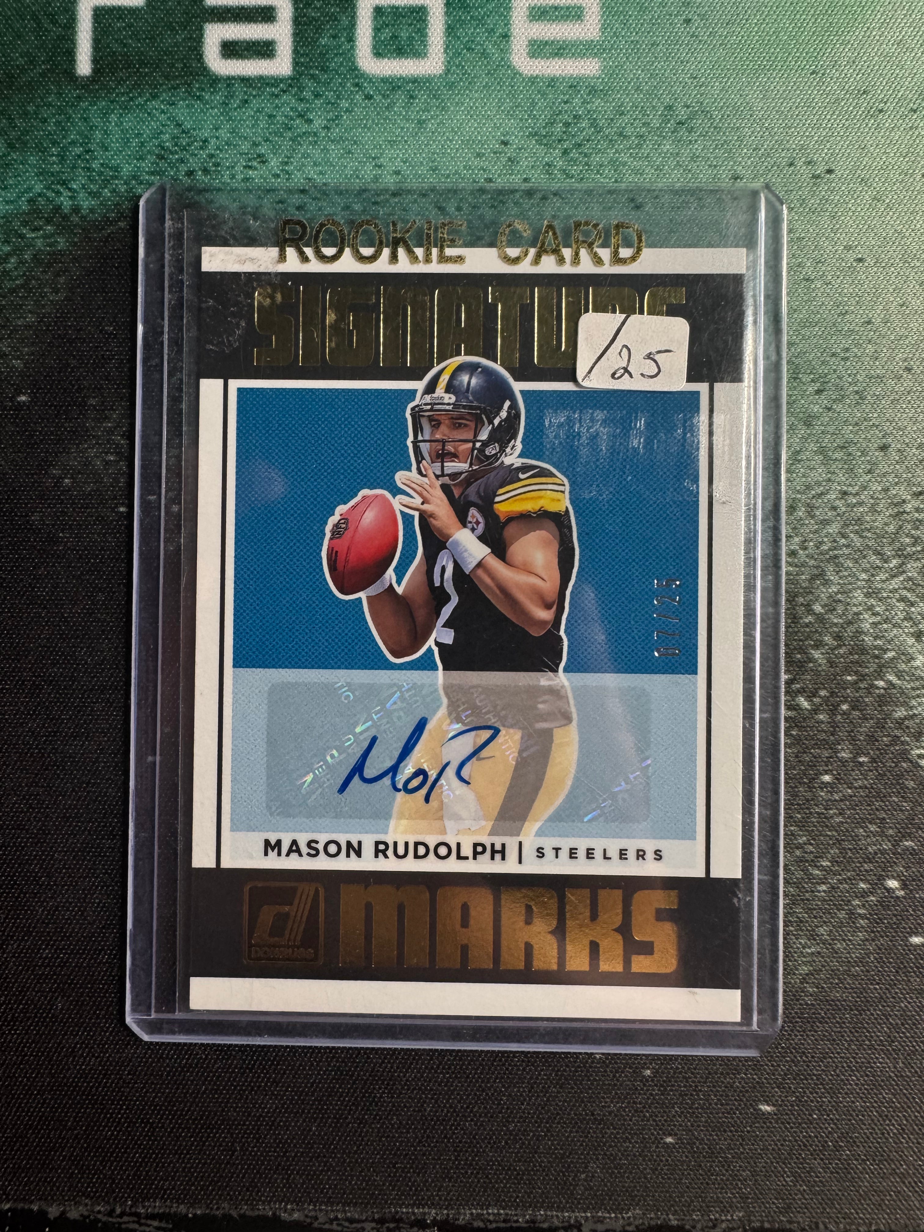 2018 Mason Rudolph signature marks /25