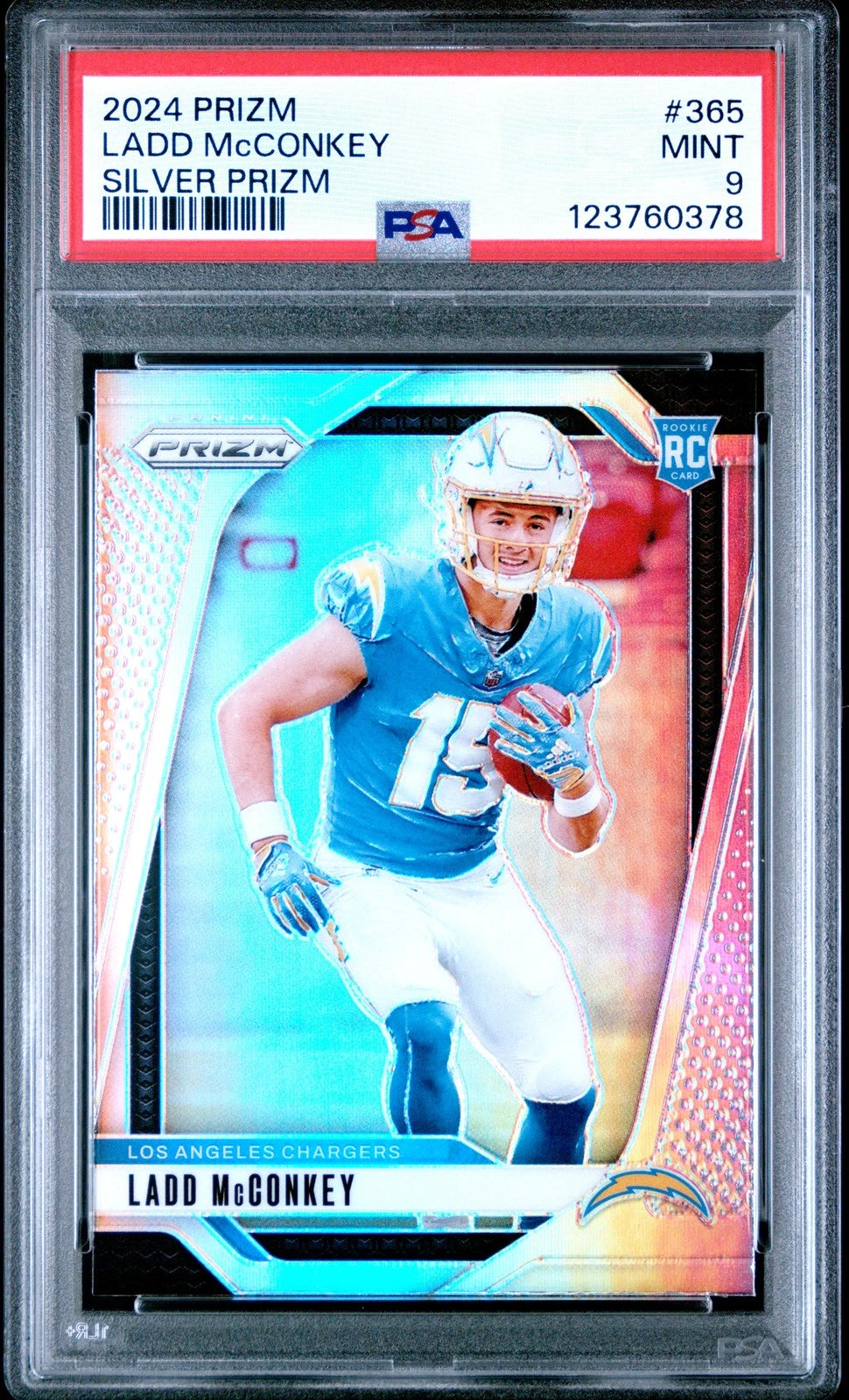 2024 PRIZM Ladd McConkey silver PSA 9