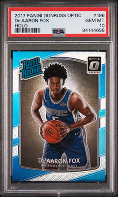 2017 Donruss Optic De’aaron fox holo PSA 10-1