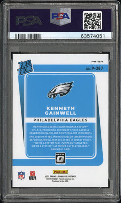 2021 Kenneth gainwell gold /10 p-267 Rookie RC PSA 10-2