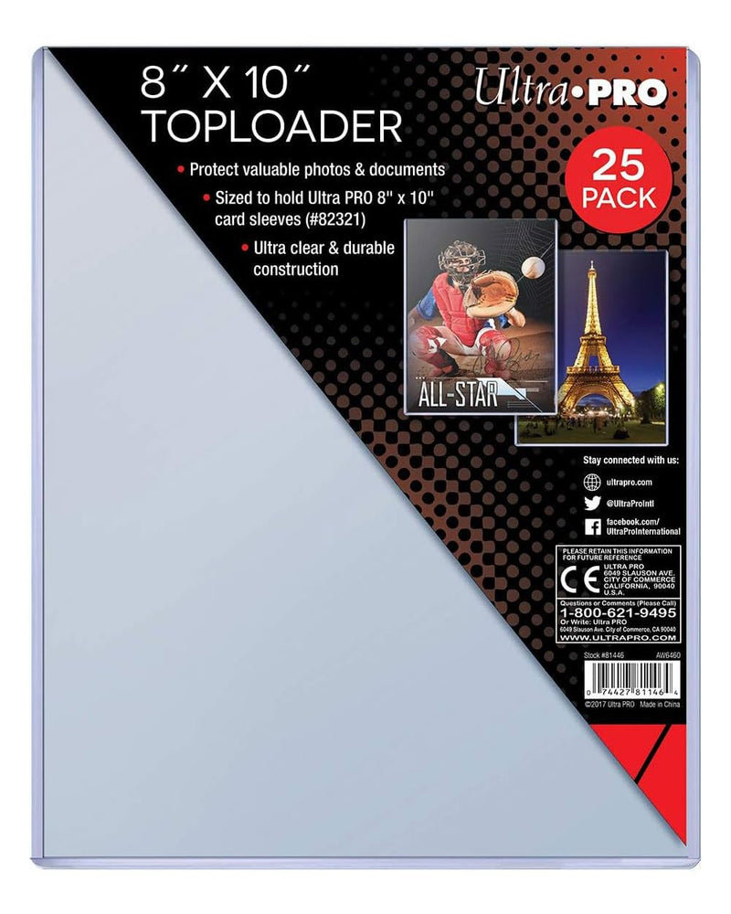 8 x 10 standard top loader ultra pro 25 pack-1