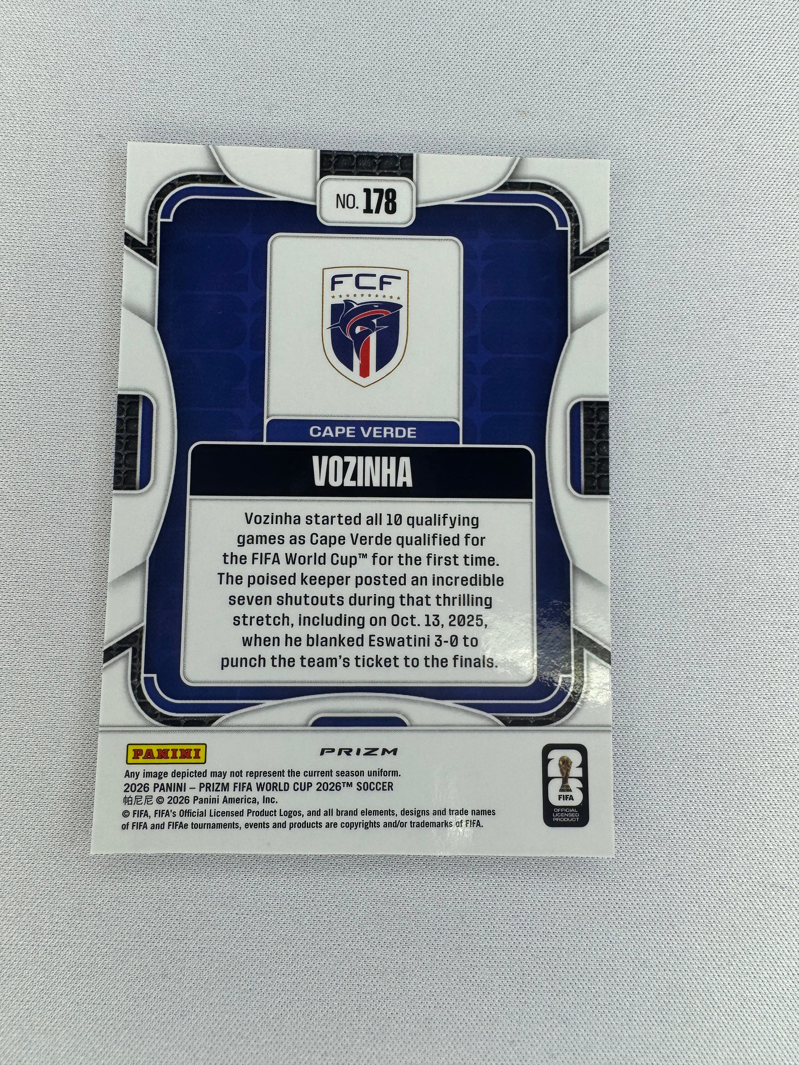 2026 Panini Prizm Vozinha World Cup Silver Rookie RC