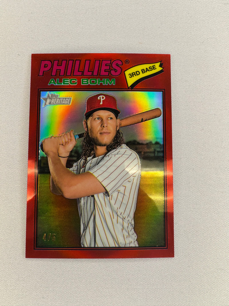 2026 Topps Heritage Alec Bohm Red /5 #81-1