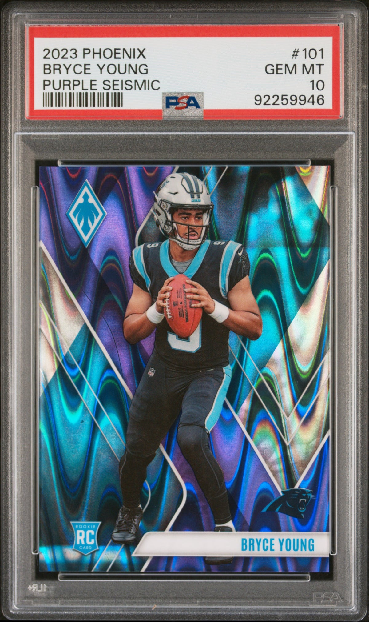 2023 Phoenix, Bryce Young purple seismic /125 ROOKIE RC