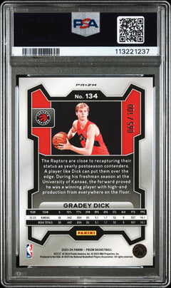 2023 PRIZM Grady Dick Red Fast Brake #134 /100 PSA 10-2