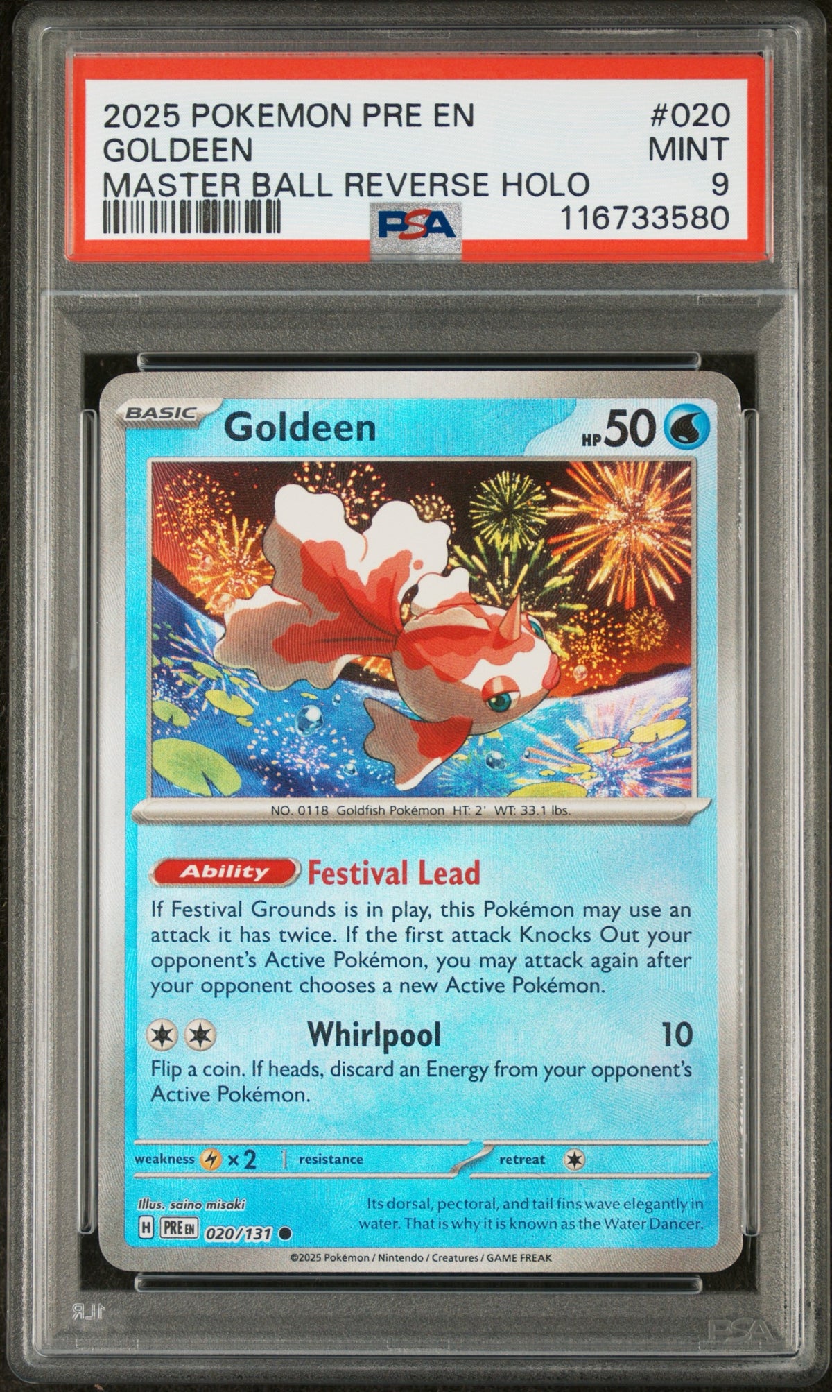 2025 Golden Master Ball Reverse Holo PSA 9-1