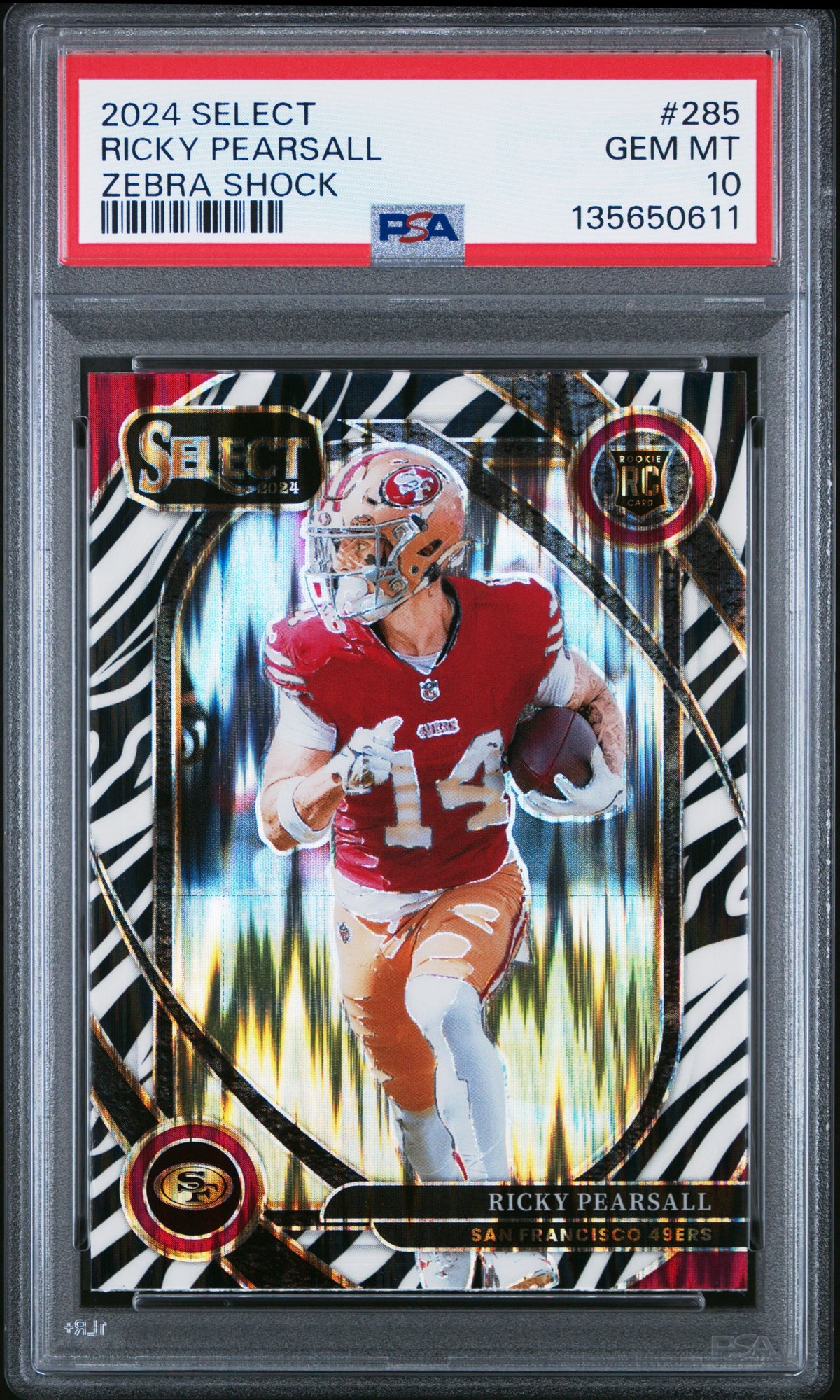 2024 Select Ricky Pearsall Zebra Shock PSA 10-1