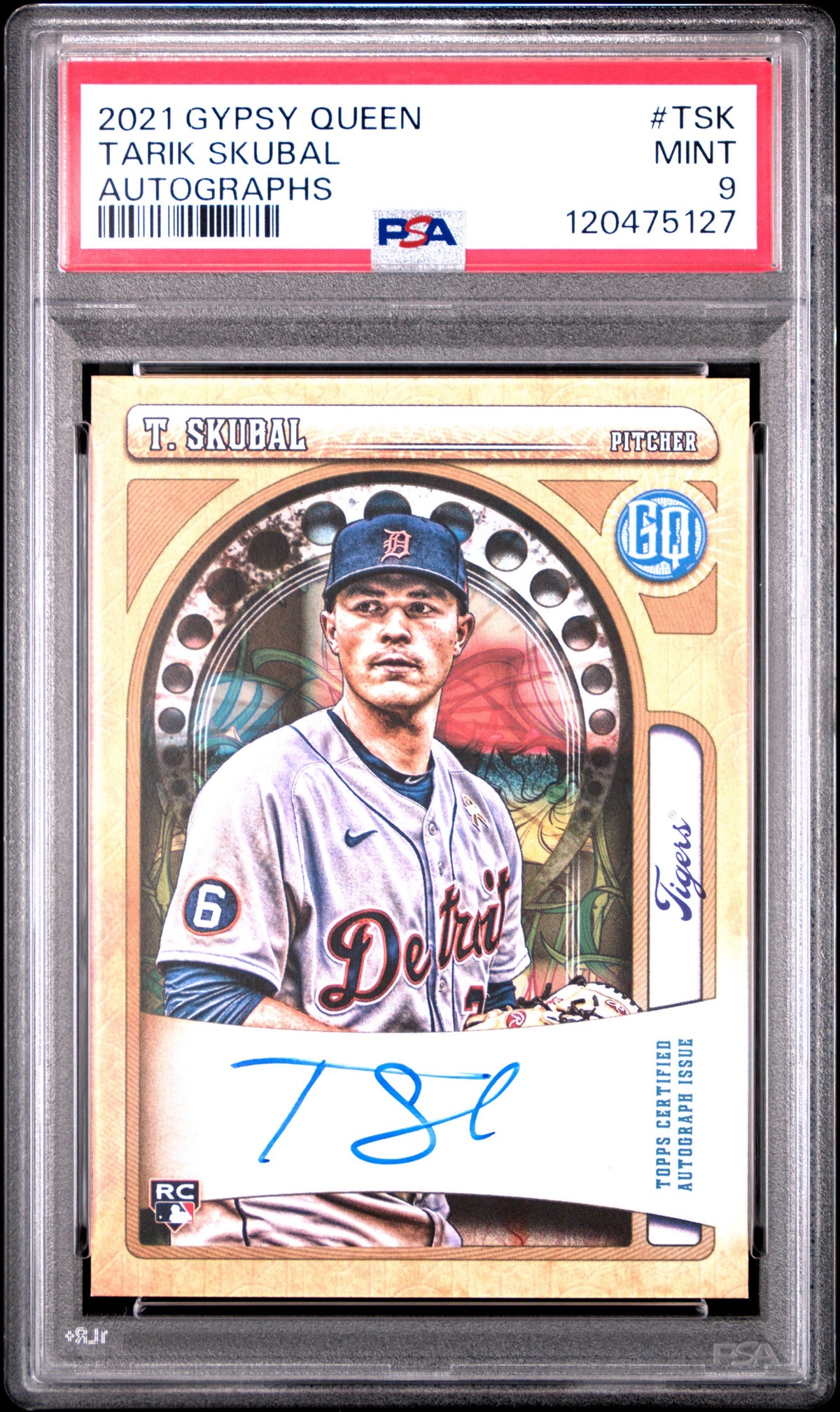 2021 Gypsy Queen Tarik Skubal Autographs PSA 9 GOA-TSK