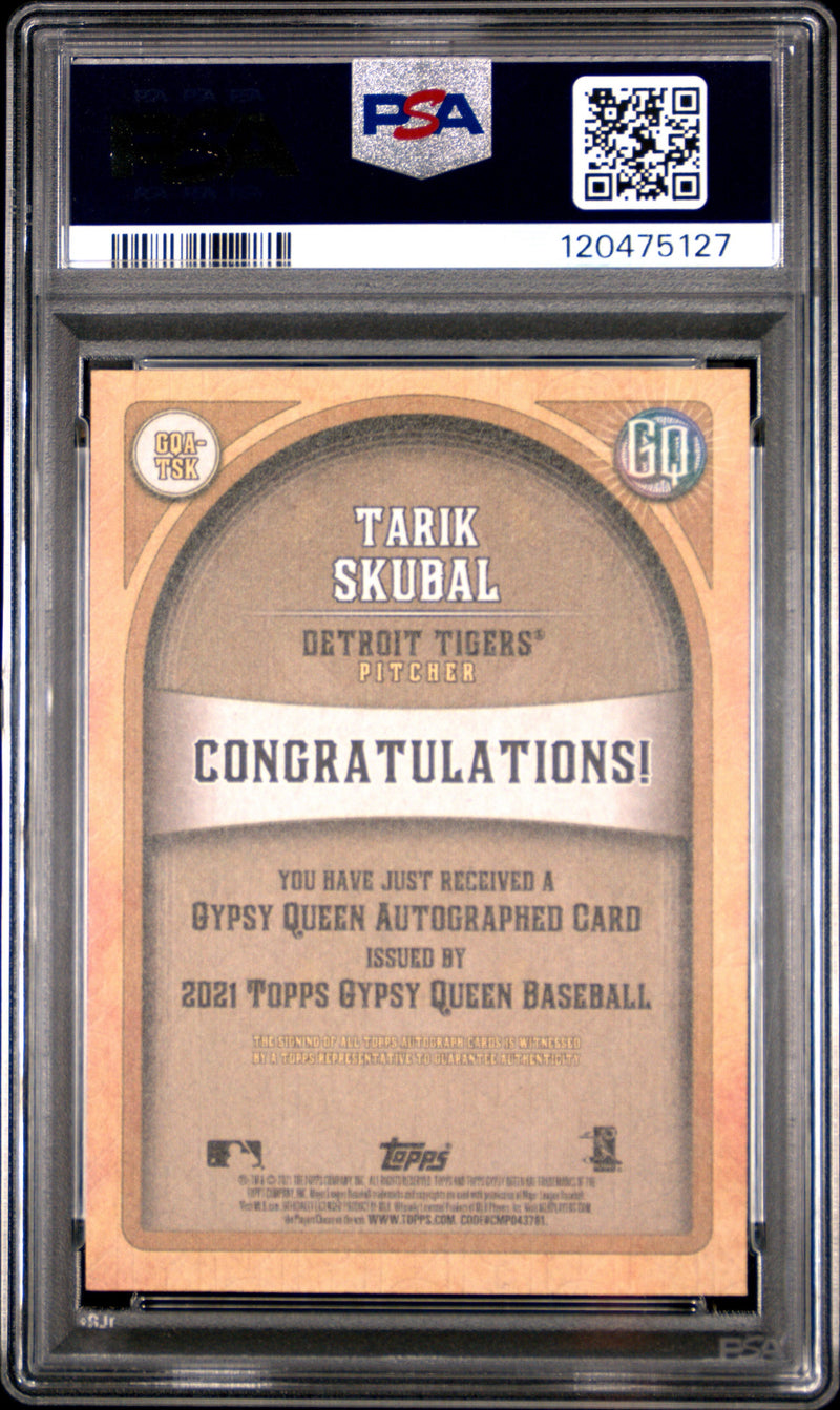2021 Gypsy Queen Tarik Skubal Autographs PSA 9 GOA-TSK-2