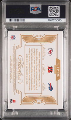 2022 Flawless Mahomes/Burrow/Allen Triple Patches  TP-QU 20/20-2