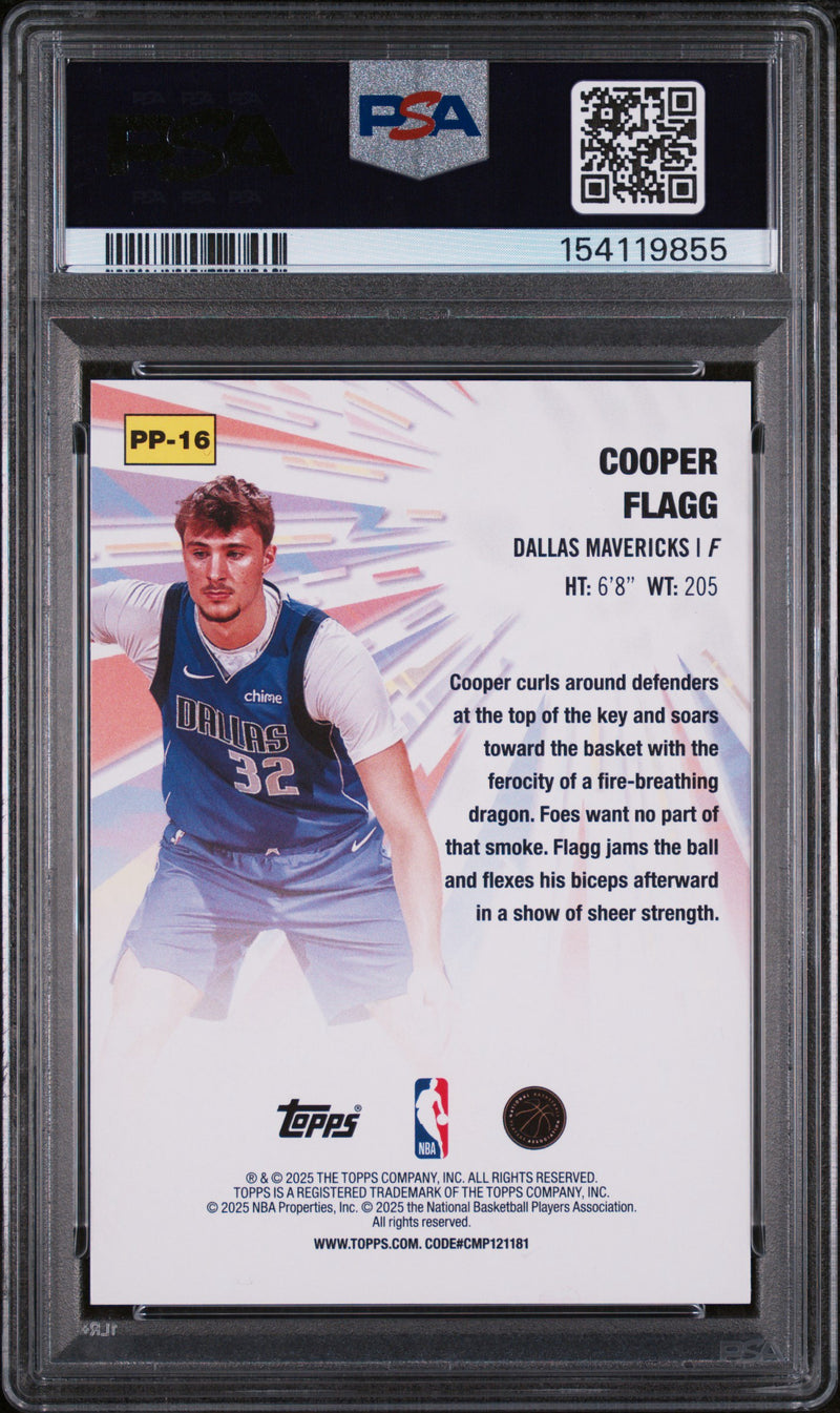 2025 Topps Cooper Flagg Power Players PSA 10-2