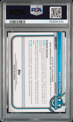 2021 Bowman Bryce Young Green Shimmer /99 #4 PSA 9-2