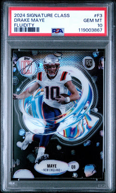 2024 signature class drake maye fluidity #f3 psa 10-1