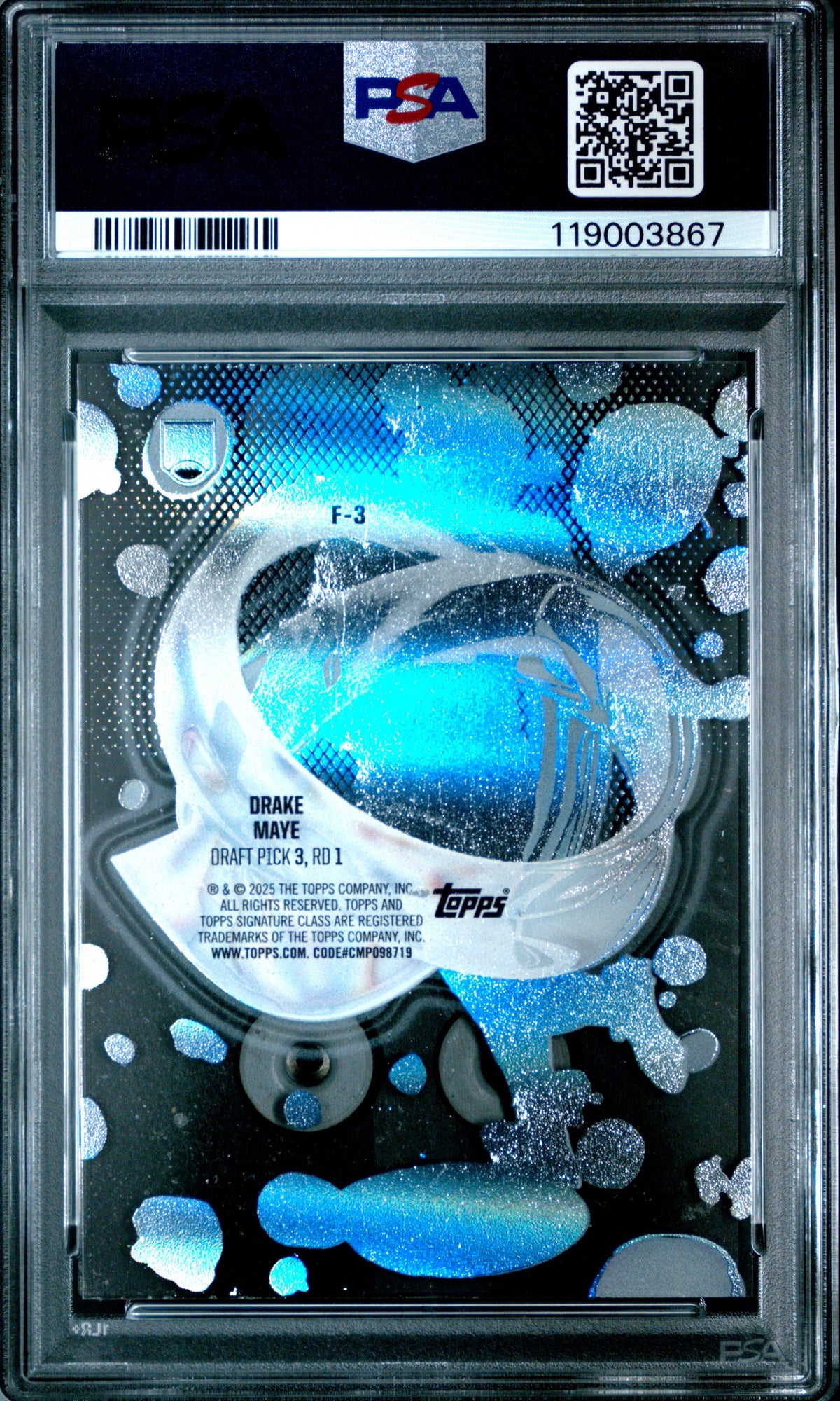 2024 signature class drake maye fluidity #f3 psa 10-2