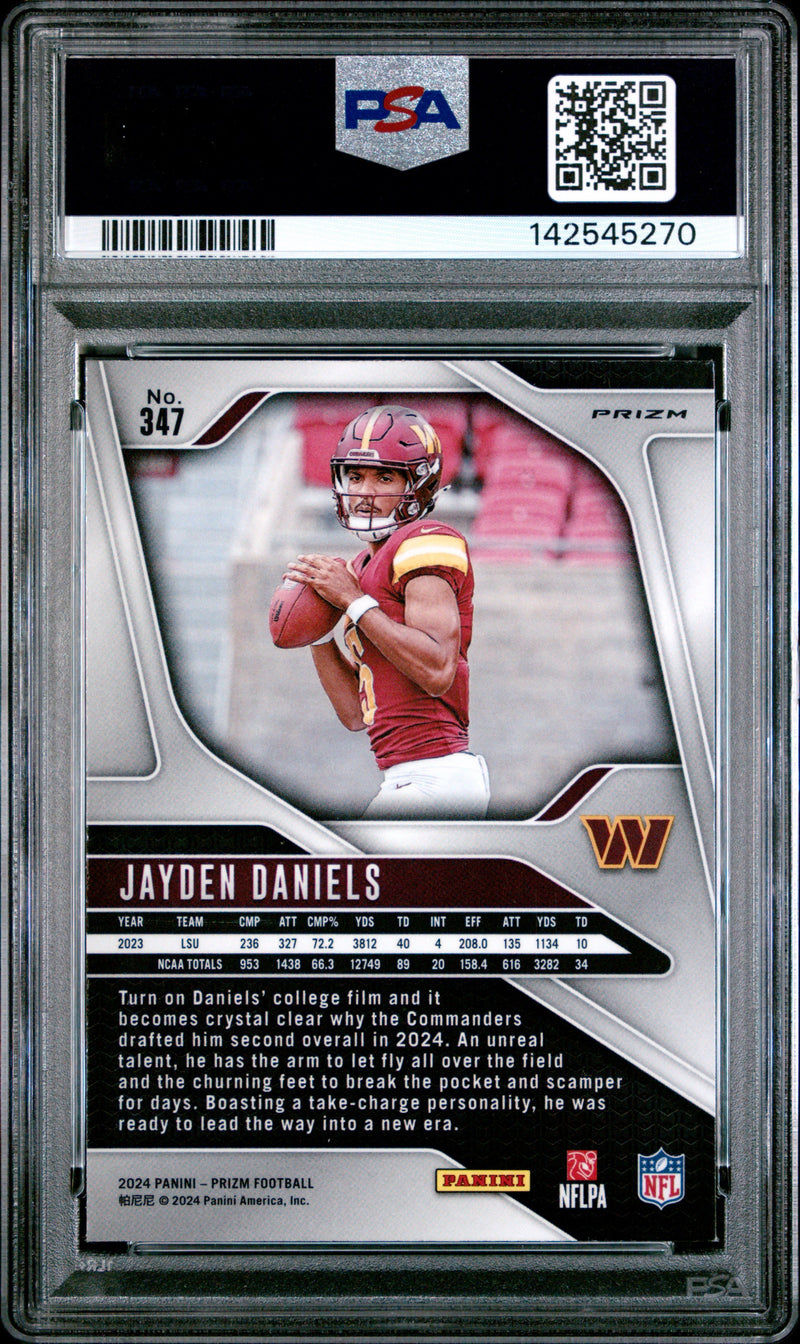 2024 prizm Jayden Daniel’s silver prizm #347 psa9-2