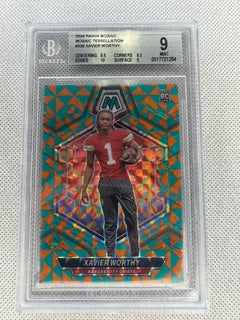 2024 Panini Mosaic Tessellation Xavier Worthy /15 #328 Beckett Mint 9-1