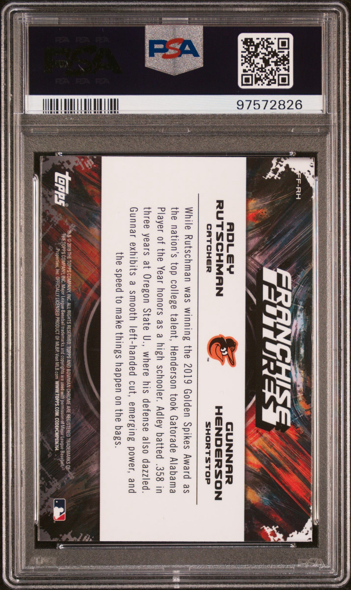 2019 BOWMAN DRAFT RUTSHMAN/HENDERSON CHROME FRANCHISE FUTURES PSA 10