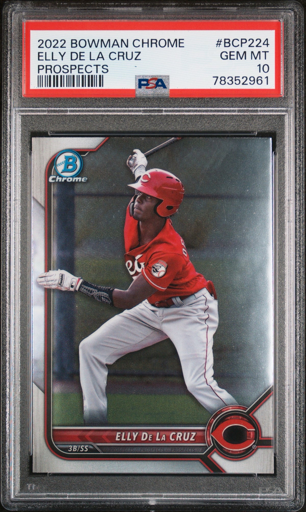 2022 BOWMAN CHROME PROSPECTS #BCP224 ELLY DE LA CRUZ PROSPECTS PSA 10