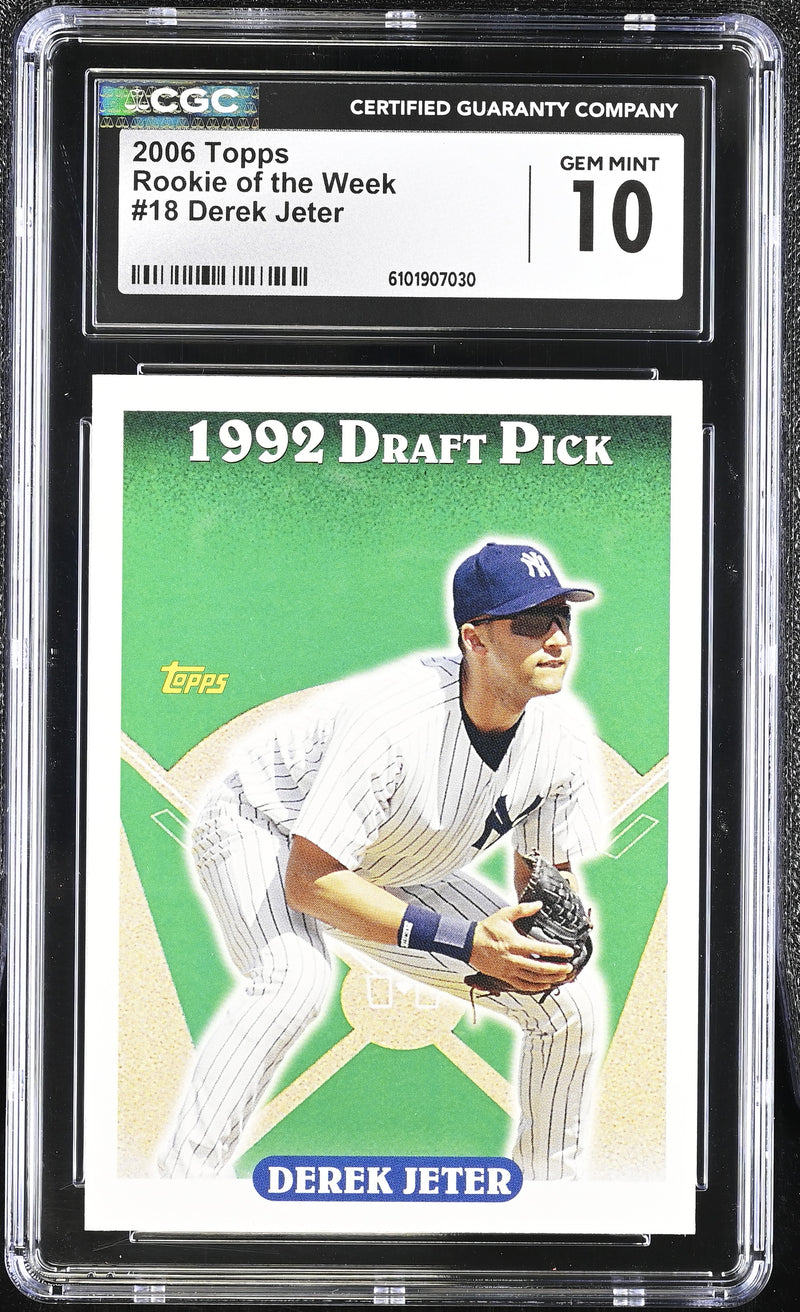 2006 Topps Rookie Of The Week Derek Jeter #98 CGC 10-1